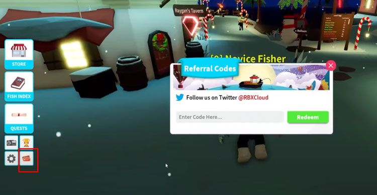 How to redeem codes for fishing frontier